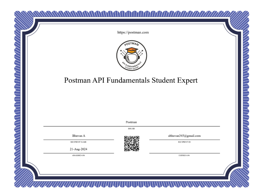 Postman API Fundamentals Student Expert